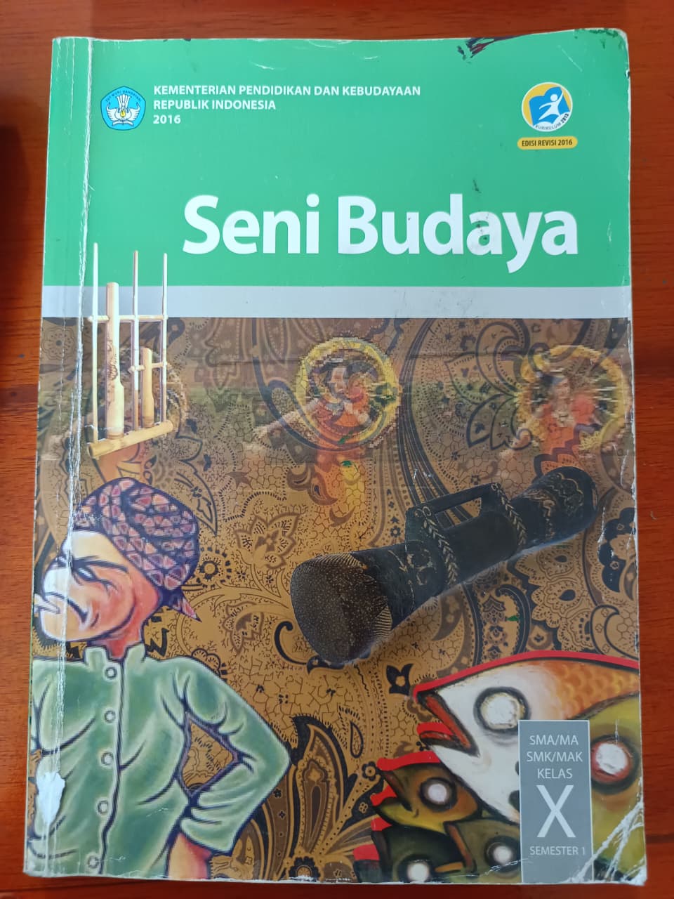 Sampul Buku Seni Budaya Semester 1 (X)